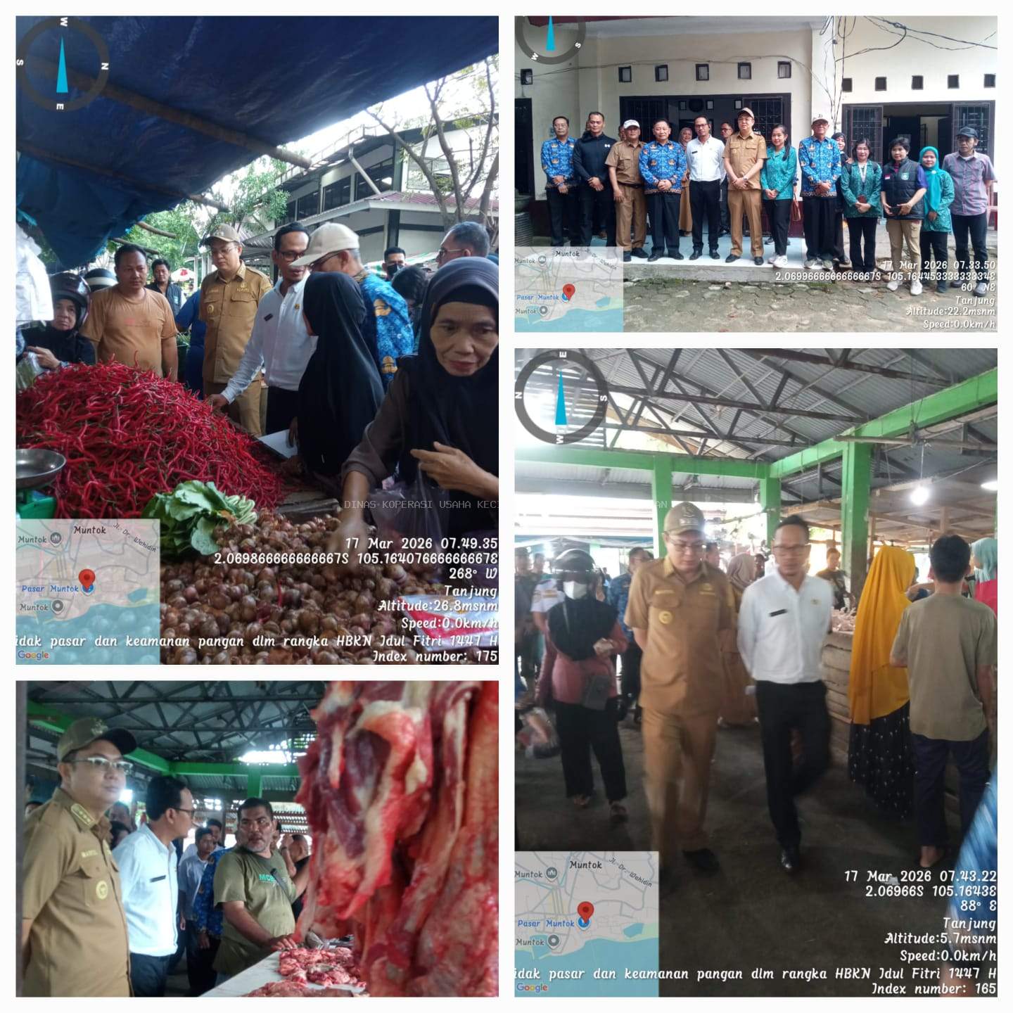 Pemerintah Kabupaten Bangka Barat Melakukan Sidak Pasar dan Keamanan Pangan di Pasar Mentok