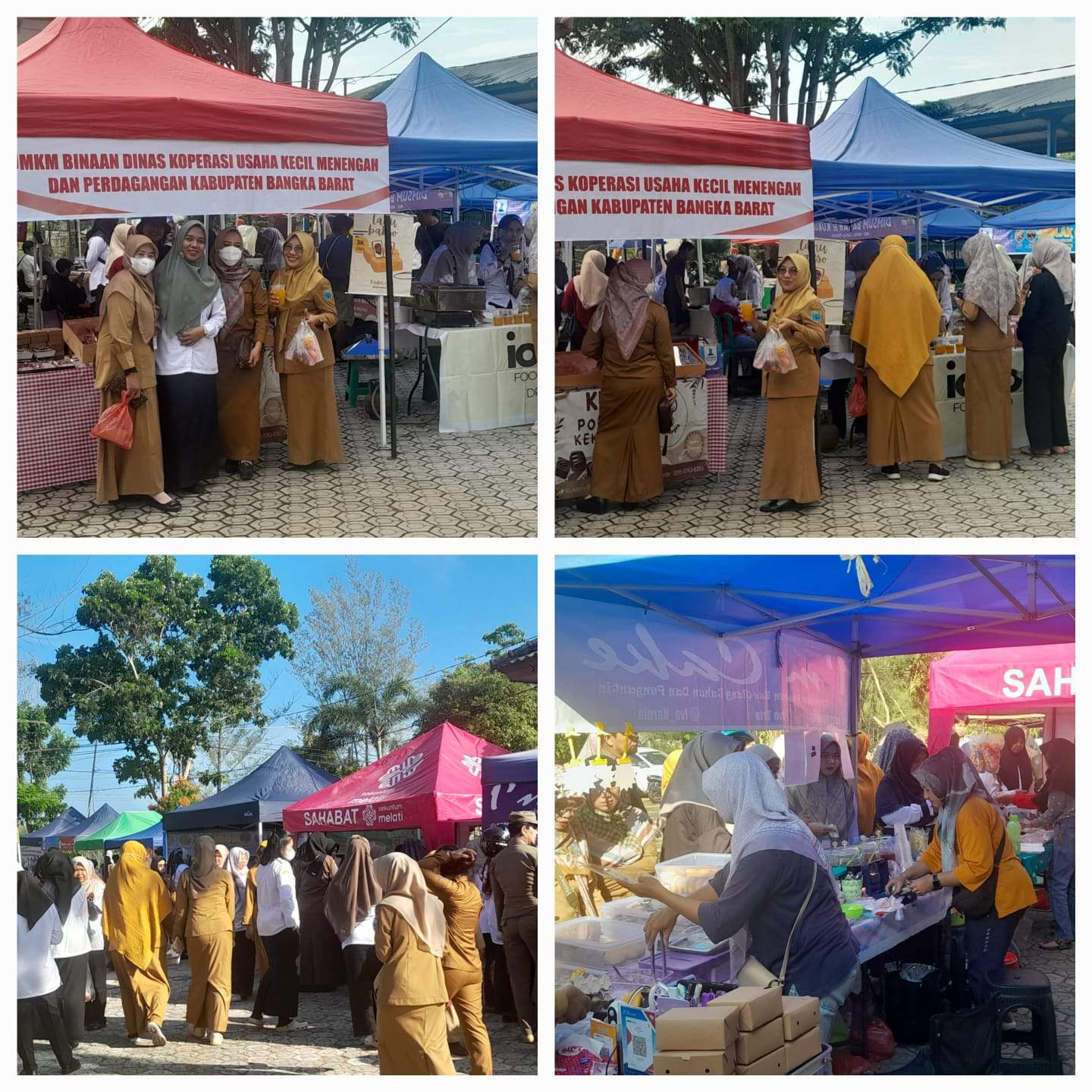 Bertajuk Pasar Kuliner UMKM yang dilaksanakan Di Halaman Parkir Dinas Koperasi Usah Kecil Menengah Pemkab Bangka Barat Disambut Antusias Masyarakat 